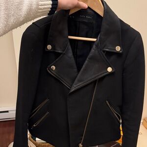 Zara Black Leather Jacket